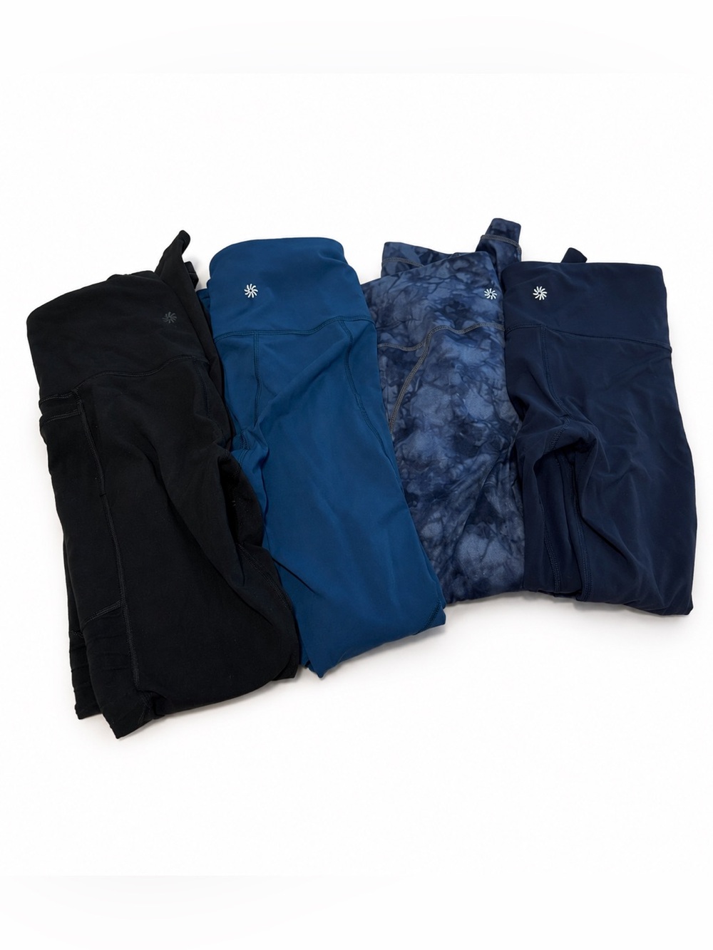 Athleta Women’s Leggings - Black, Teal, Navy, Blue Tie-Dye